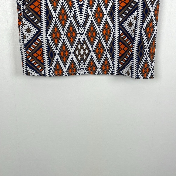 Lysse Womens S Native Print Skirts Elastic Waist Ruched side 2 Layered Pull-On - Picture 2 of 12